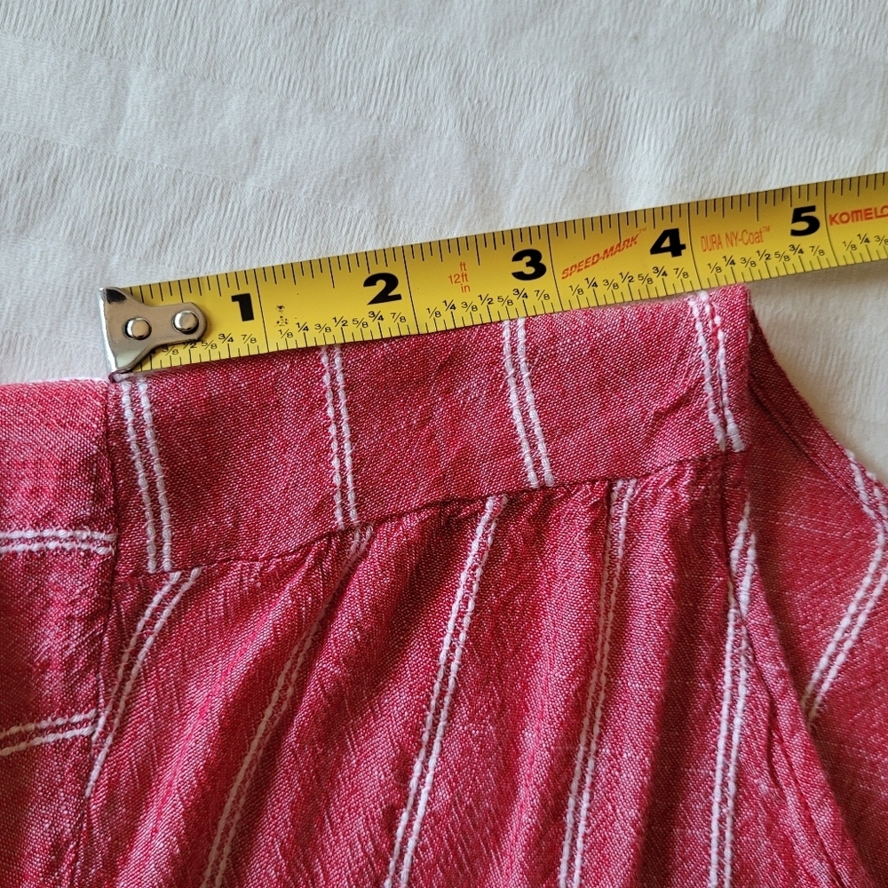 ELLE Women's Striped Red Top Short Sleeves Sixe XXL - Picture 6 of 9